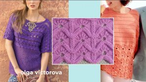 494  АЖУРНЫЙ ВОЛНИСТЫЙ УЗОР  СПИЦАМИ Вязание Узоры спицами