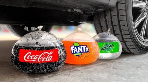 Машина давит предметы колесом! Давим Fanta! Эксперименты! Залипалка ASMR