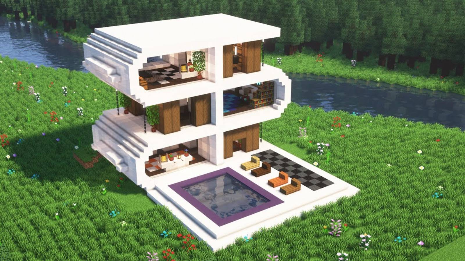 Этот дом тебя УДИВИТ! Современное строительство в Minecraft смотреть онлайн