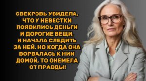 ИСТОРИИ ИЗ ЖИЗНИ: СВЕКРОВЬ УВИДЕЛА, ЧТО У НЕВЕСТКИ ПОЯВИЛИСЬ ДЕНЬГИ И ДОРОГИЕ ВЕЩИ, И НАЧАЛА СЛЕДИТЬ