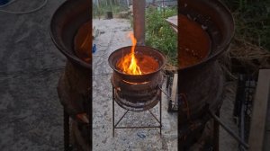 Печка для казана из дисков