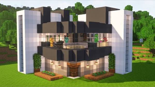 СТРОЮ МОДЕРН ДОМ из будущего в Minecraft – Реалистичный билд смотреть онлайн