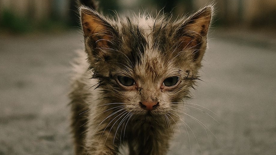 Этот котёнок разобьёт твоё сердце! 😭 До слёз трогательное видео!ан 24 #СпасениеКотёнка