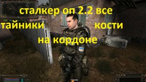 СТАЛКЕР ОП 2.2 ВСЕ ТАЙНИКИ КОСТИ НА КОРДОНЕ/ТАЙНИК КОСТИ НА КОРДОНЕ