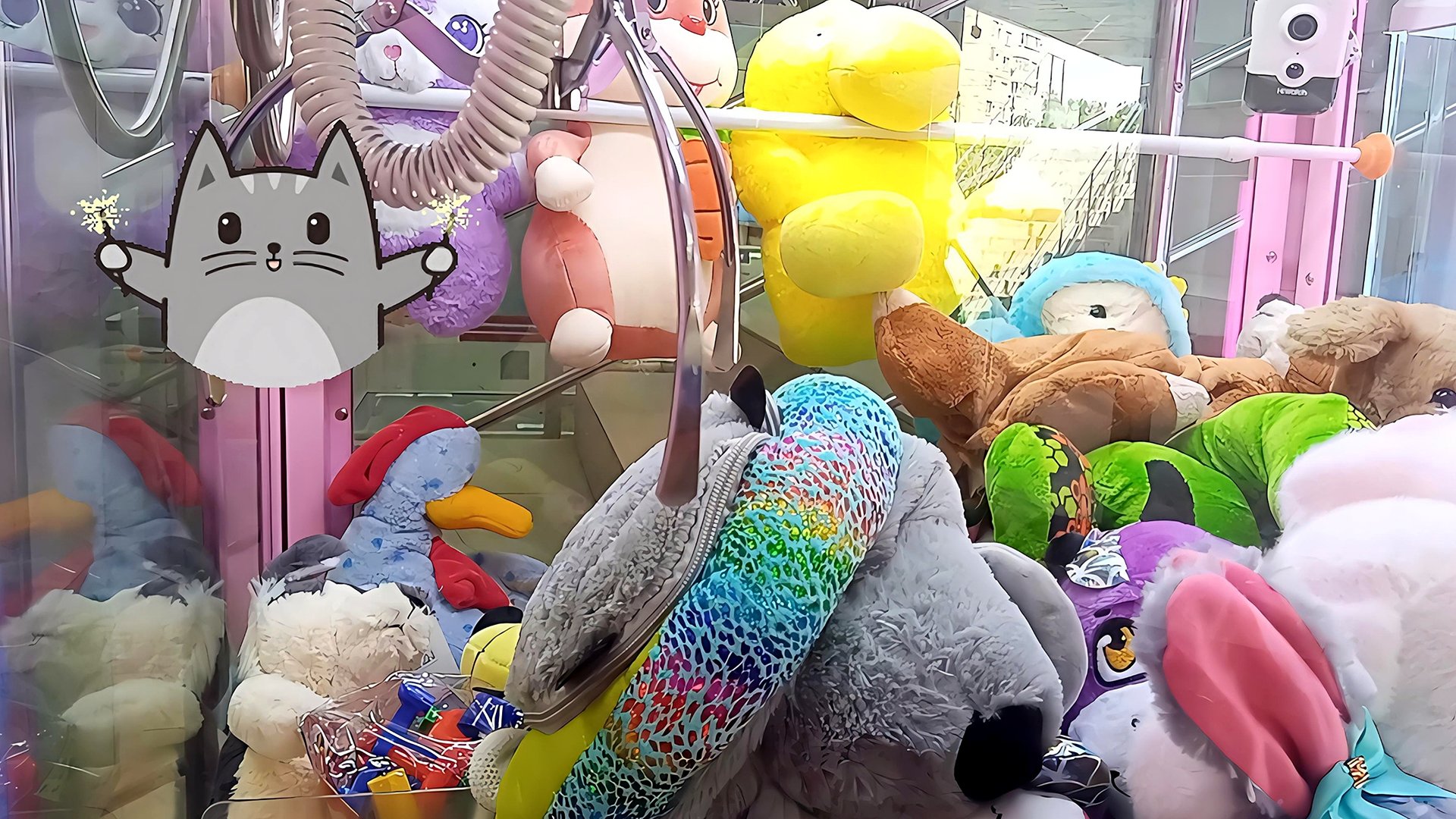 Как вытащить большую игрушку из автомата Хватайка? смотреть онлайн