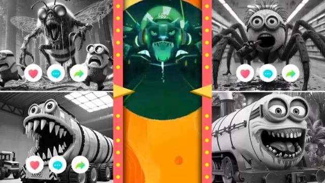 Трансформация миньонов в монстров 🆚 Трансформация всех остальных монстров в Плитки прыгают смотреть онлайн