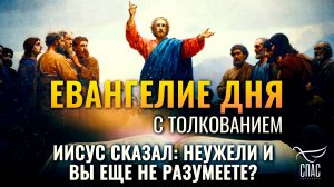 «ИИСУС СКАЗАЛ: НЕУЖЕЛИ И ВЫ ЕЩЕ НЕ РАЗУМЕЕТЕ?» / ЕВАНГЕЛИЕ ДНЯ