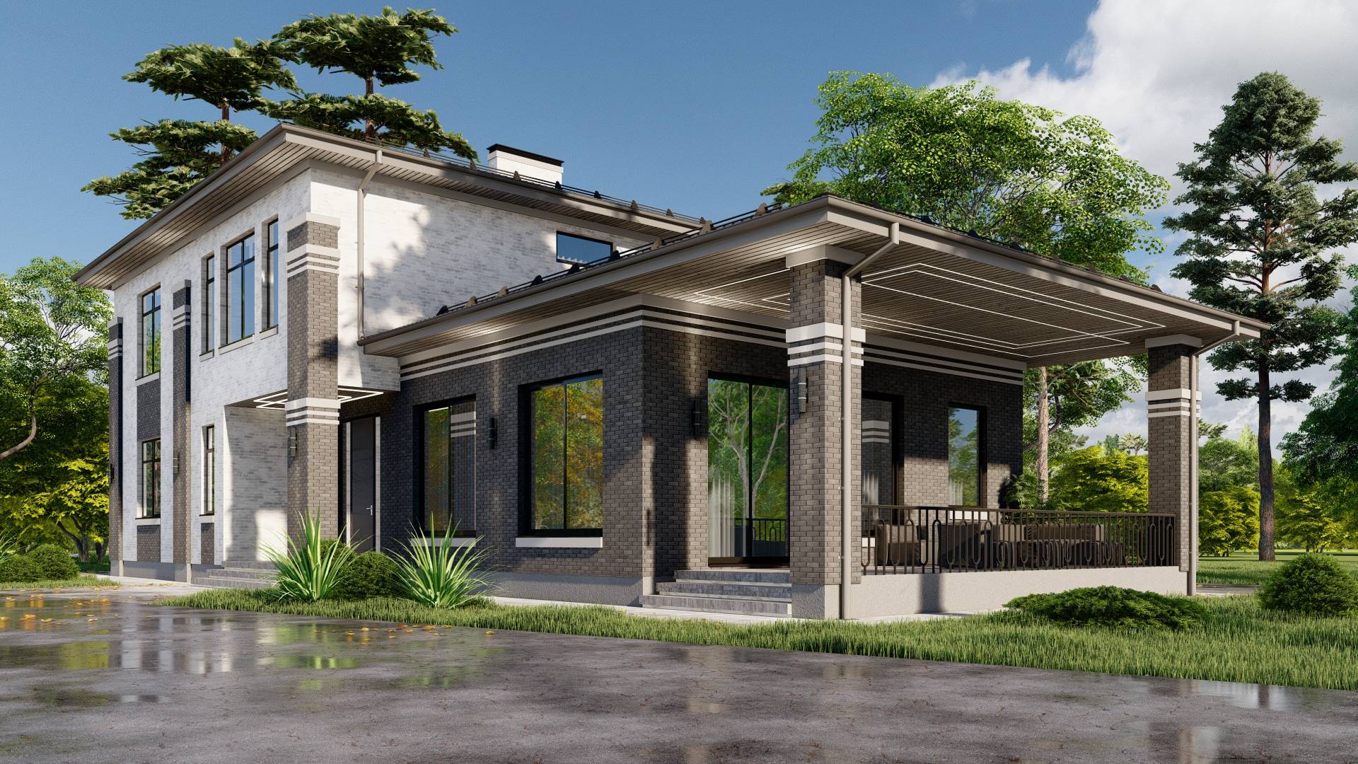 Проект двухэтажного дома на 280 кв смотреть онлайн