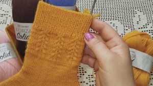 Красивый узор "Веточки" или "Листики" спицами! Свяжем вместе 🧶