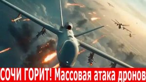 Удар ВСУ по Сочи!  Массовая атака дронов. Кто ЗАКАЗАЛ атаку на Сочи? Самый мощный удар за 2 года!