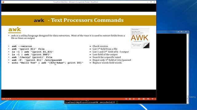 74 - awk Text Processors Commands смотреть онлайн