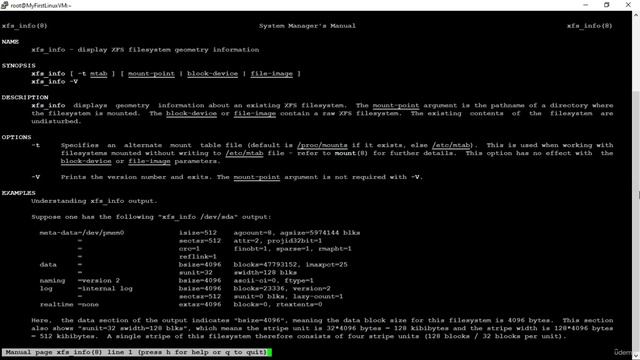204 - The xfsinfo command смотреть онлайн