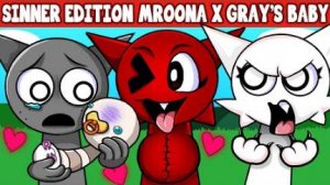 Incredibox Sprunki Retake Sinner Edition Но С Mroona x Gray's Дети - ВСЕ РЕАКЦИИ