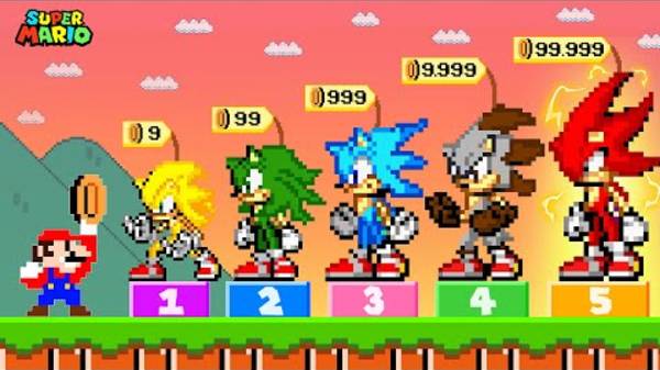Марио может купить все формы Sonic элементов в Super Mario Bros. смотреть онлайн