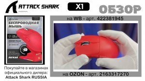 ATTACK SHARK X1 ОБЗОР | GAMING MOUSE | ГАЙД