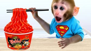 Чичи и друзья летают на ракете|Обезьянка Малыш Чичи кушает лапшу|Побег от тигра|Малыш Чичи