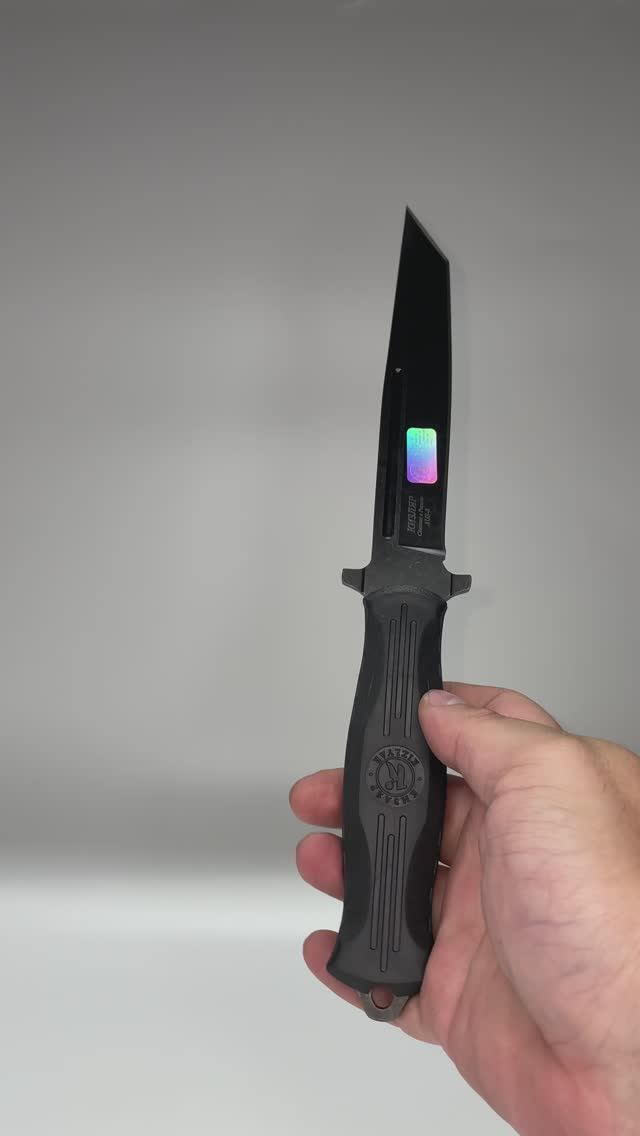 Нож НР-19 Кизляр, эластрон, Blackwash, черный