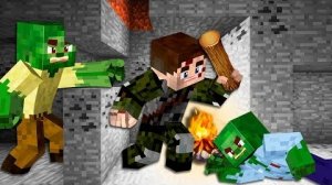 МЕСЯЦ В ПЕЩЕРЕ. ЧЕГО БОЯЛСЯ СОЛДАТ. ДЕНЬ10-ЗОМБИ АПОКАЛИПСИС В МАЙНКРАФТ