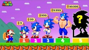 Марио может купить Все формы Соника, От маленьких до старых