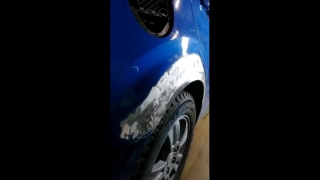 Chevrolet Aveo. Ремонт заднего крыла.