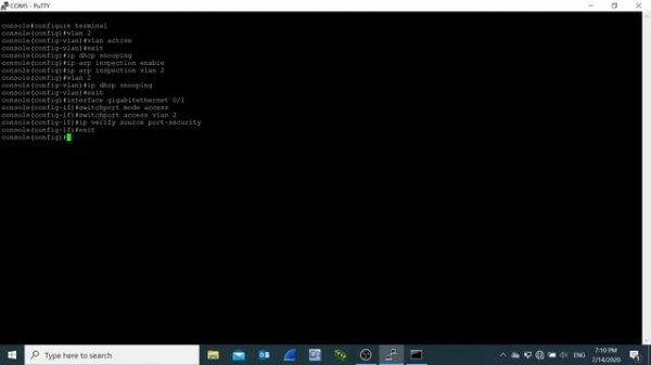 Настройка функций DHCP Snooping, IP Source Guard и IP ARP inspection
