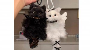 Черный и Белый котики  своими руками