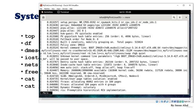 107 - System Monitoring Commands df dmesg iostat 1 netstat free top смотреть онлайн