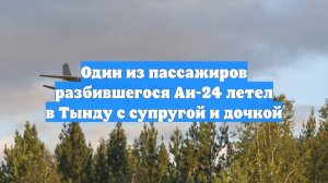 Один из пассажиров разбившегося Ан-24 летел в Тынду с супругой и дочкой