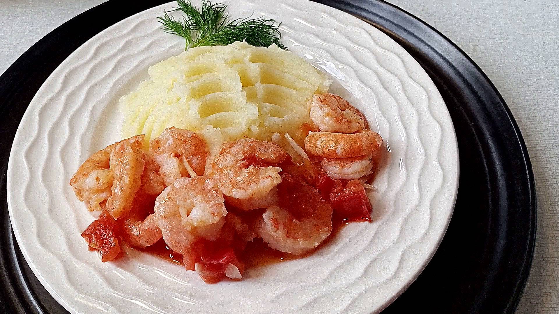 Рецепт креветок с помидорами Ужин на скорую руку Это просто смотреть онлайн