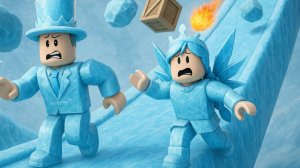 На эту ГОРУ НЕ ПОДНЯТЬСЯ она ЛЕДЯНАЯ в РОБЛОКС! Папа и Дочка ПАДАЮТ с ГОРЫ но не сдаются!