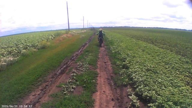 #питбайк Winner Wr125 Lite #эндуро Sycmcc 250 по полям после дождя