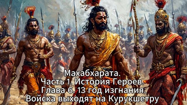 37. Махабхарата. Часть 1. История Героев. Глава 6. 13 год изгнания. Войска выходят на Курукшетру смотреть онлайн