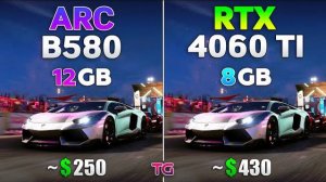 ARC B580 12GB vs RTX 4060 Ti 8GB - Test in 10 Games