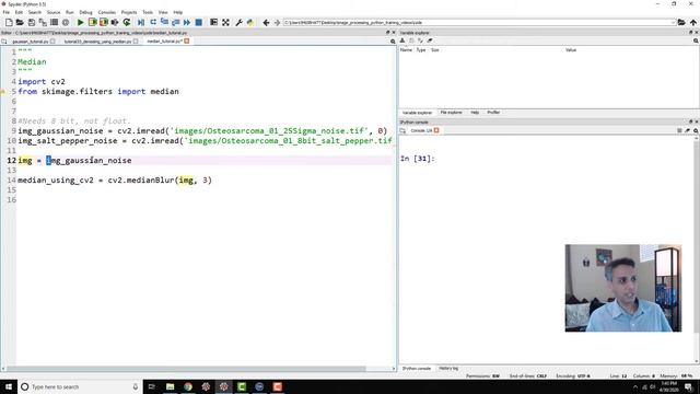 Tutorial 33 - Image filtering in python - Median filter for denoising images смотреть онлайн
