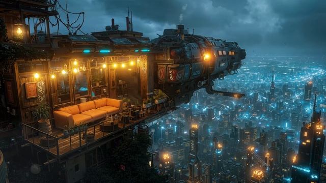 Ambient Cyberpunk Chill _ Late Night Cityscape Atmosphere