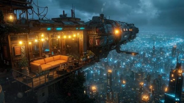 Ambient Cyberpunk Chill _ Late Night Cityscape Atmosphere