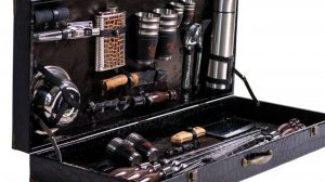 Подарочный набор для шашлыка в кейсе № 10 , коричневый велюр