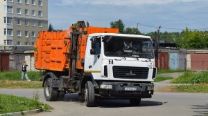 Мусоровоз МКМ-3403 на шасси МАЗ-5340B2 (Х 318 УВ 22). / Garbage truck MAZ-5340B2.