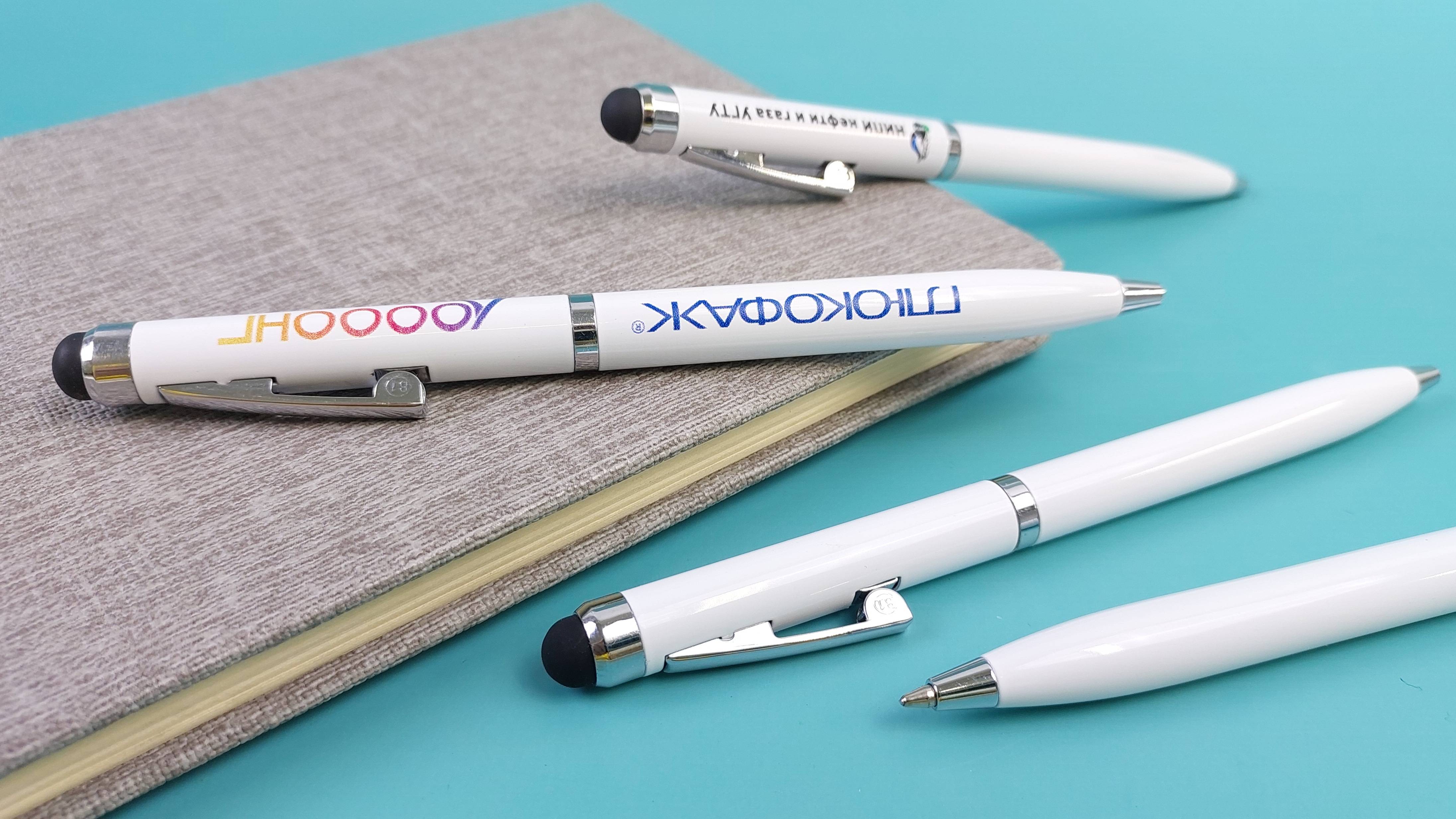 Белые ручки со стилусом Clicker Touch смотреть онлайн