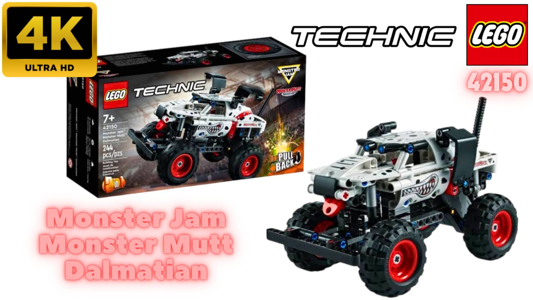 LEGO Technic 42150  Monster Jam  \ Monster Mutt \ Dalmatian. Unboxing (4K)