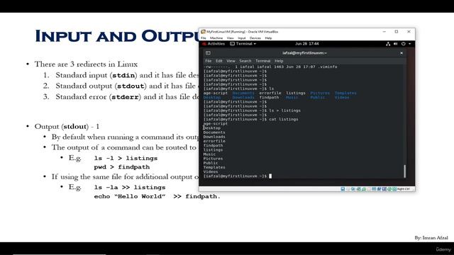 67 - Input and Output Redirects stdin stdout and stderr смотреть онлайн