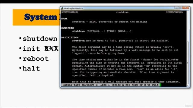 109 - System Maintenance Commands shutdown init reboot halt смотреть онлайн