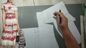 Моделирование. Кокетка с цельнокроеным рукавом. Выкройка № 1773.