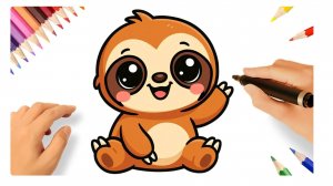 КАК РИСОВАТЬ КАВАИЙНОГО ЛЕНИВЦА 🦥💓