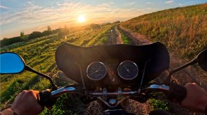 Рыбалка по-простому в деревне с поездкой на мотоцикле