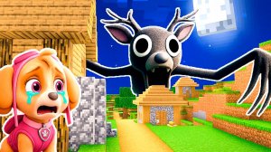 СКАЙ ЩЕНЯЧИЙ ПАТРУЛЬ ПРЯЧЕТСЯ от ОЛЕНЬ 99 НОЧЕЙ В ЛЕСУ в МАЙНКРАФТ