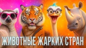 Животные для детей. Животные жарких стран. (Часть 2)