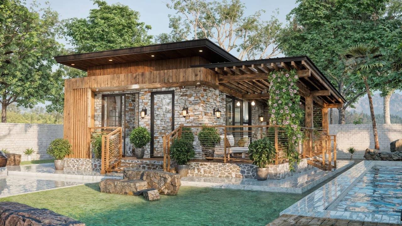 Каменный дом 7х9 м с 2 спальнями – Идеальное место для уединенного отдыха!