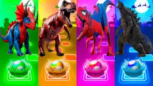 ЧЕЛОВЕК ПАУК ДИНОЗАВРЫ vs ЮРСКИХ ДИНОЗАВРОВ 179 уровень | МУЛЬТФИЛЬМЫ ДИНОЗАВРЫ в Tiles Hop