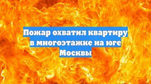 Пожар охватил квартиру в многоэтажке на юге Москвы